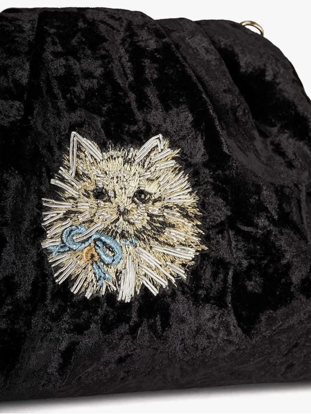 kate spade NWT! Pretty Kitty Velvet Party Clutch